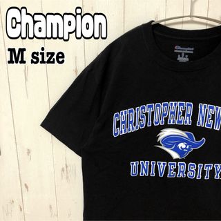 チャンピオン(Champion)のチャンピオン カレッジtシャツ クリストファーニューポート大学 半袖 黒 古着(Tシャツ/カットソー(半袖/袖なし))