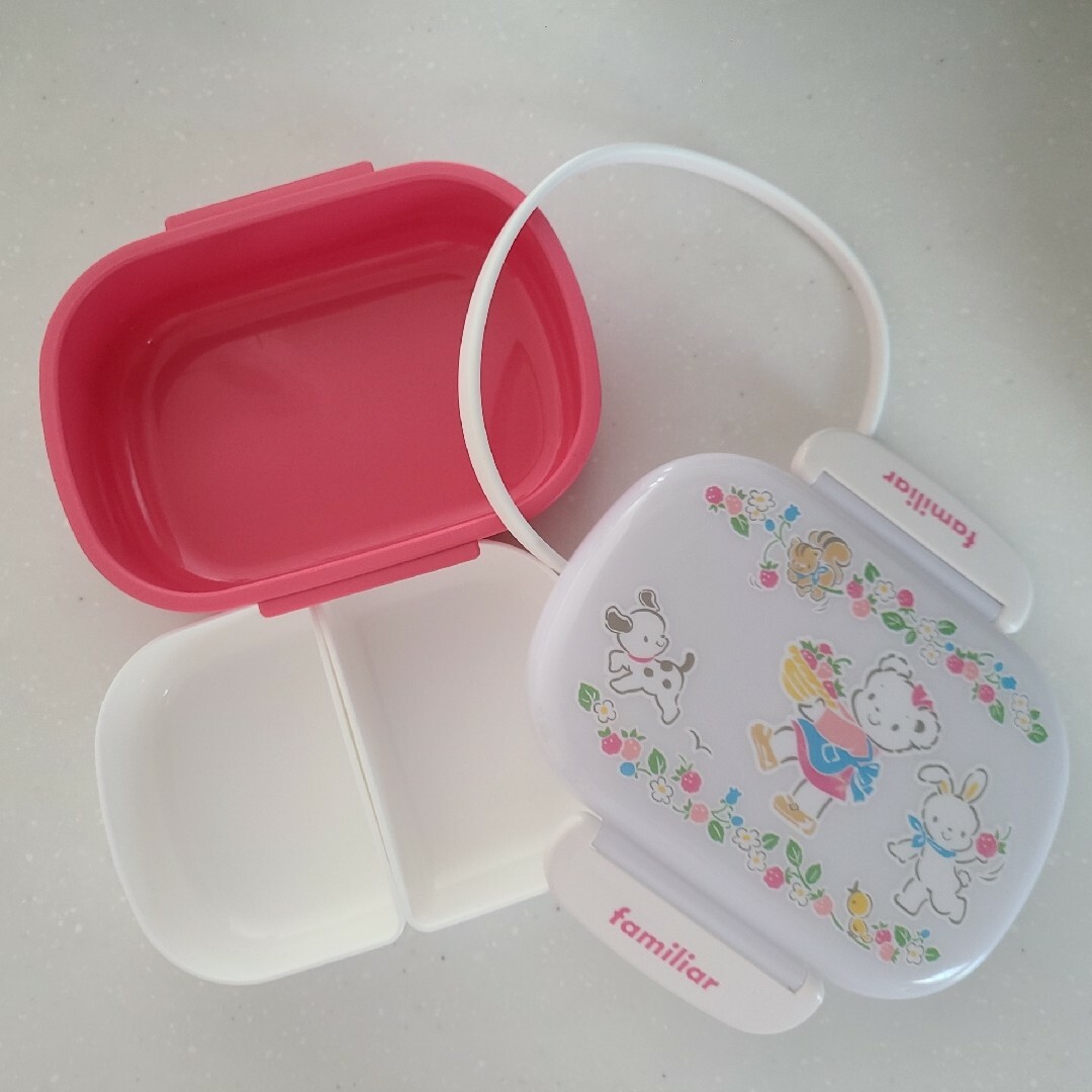 familiar - ファミリア お弁当箱 ランチボックス ピンクの通販 familiar - ファミリア お弁当箱 ランチボックス ピンクの通販