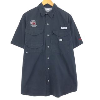 古着 コロンビア Columbia PFG カレッジ 半袖 フィッシングシャツ メンズS /eaa433637