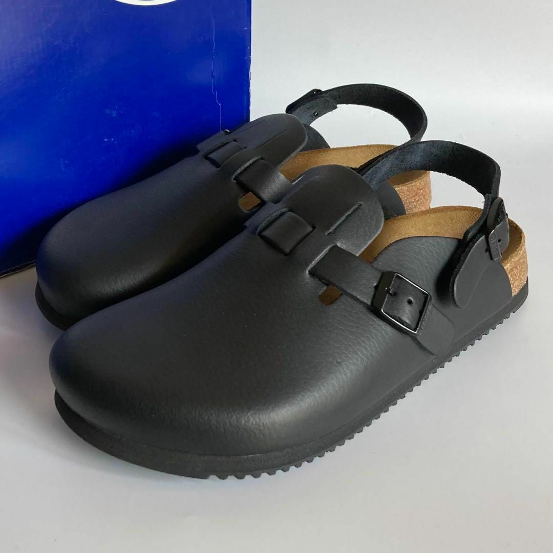 BIRKENSTOCK(ビルケンシュトック)の【未使用】BIRKENSTOCK Kay ナチュラルレザー サボ サンダル 黒 メンズの靴/シューズ(サンダル)の商品写真