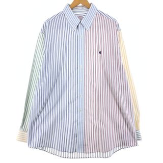 ブルックスブラザース(Brooks Brothers)の古着 ブルックスブラザーズ Brooks Brothers Est.1818 長袖 ボタンダウンストライプシャツ メンズXL /eaa433887(シャツ)