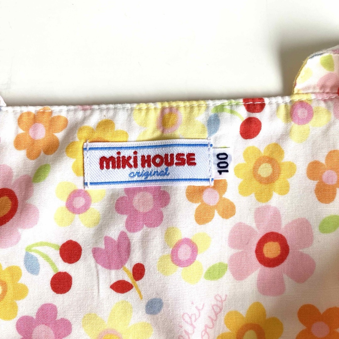 mikihouse(ミキハウス)のMIKIHOUSE ミキハウス エプロン 100 キッズ 子供 花柄 女の子 キッズ/ベビー/マタニティのこども用ファッション小物(その他)の商品写真