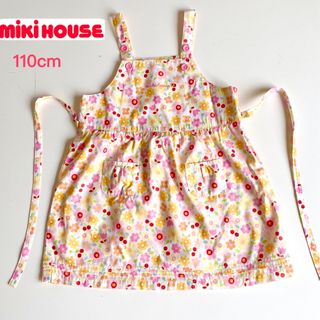 mikihouse - MIKIHOUSE ミキハウス エプロン 100 キッズ 子供 花柄 女の子