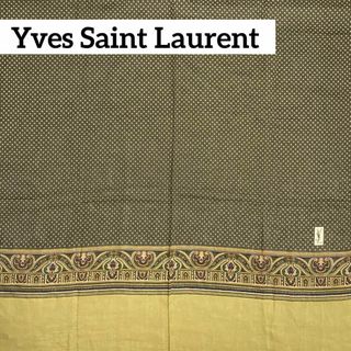 イヴサンローラン(Yves Saint Laurent)の★Yves Saint Laurent★ ストール ペイズリー カシミヤ カーキ(ストール/パシュミナ)