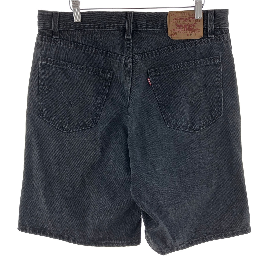 Levi's(リーバイス)の古着 00年代 リーバイス Levi's 550 RELAXED FIT ブラックデニムショーツ ショートパンツ USA製 メンズw34 /eaa382371 メンズのパンツ(ショートパンツ)の商品写真