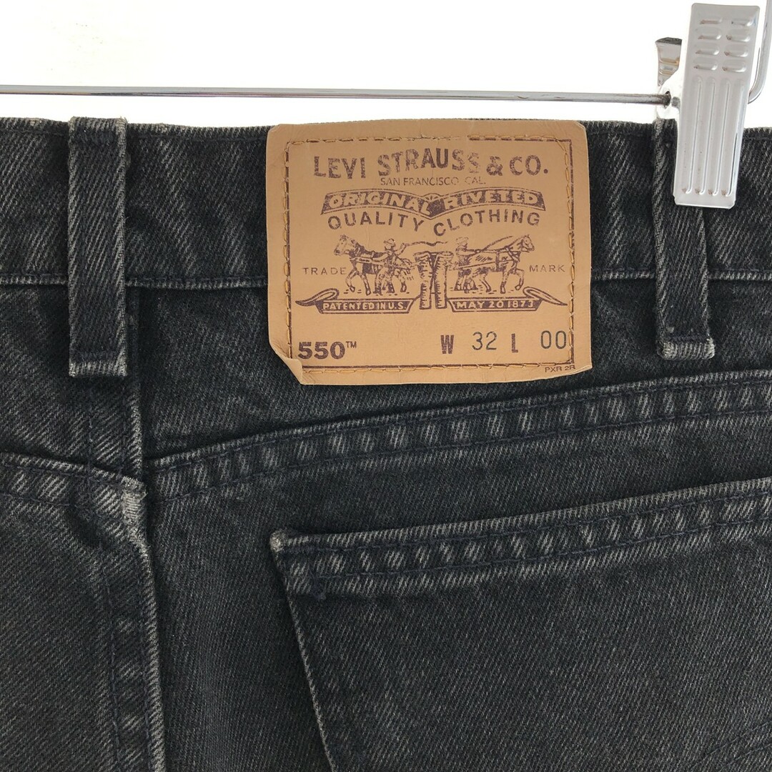 Levi's(リーバイス)の古着 90年代 リーバイス Levi's 550 ブラックデニムショーツ ショートパンツ USA製 メンズw33 ヴィンテージ /eaa382375 メンズのパンツ(ショートパンツ)の商品写真