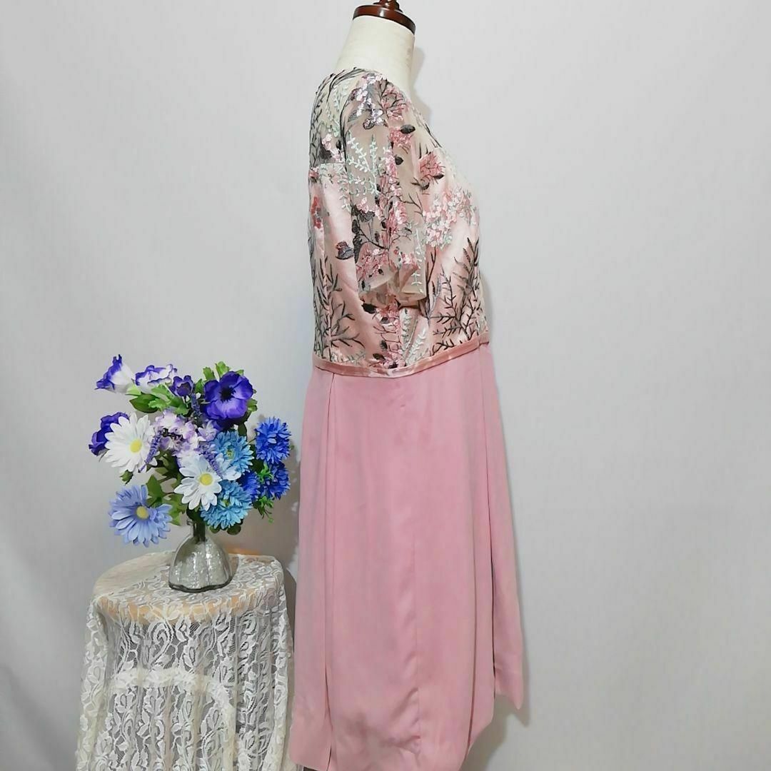 FX＆MONGYI 極上美品　ドレス　ワンピース　パーティー　ピンク系　3XL レディースのフォーマル/ドレス(ミディアムドレス)の商品写真
