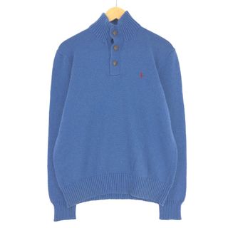 ラルフローレン(Ralph Lauren)の古着 ラルフローレン Ralph Lauren POLO by Ralph Lauren コットンニットハーフボタンセーター メンズM /eaa399326(ニット/セーター)