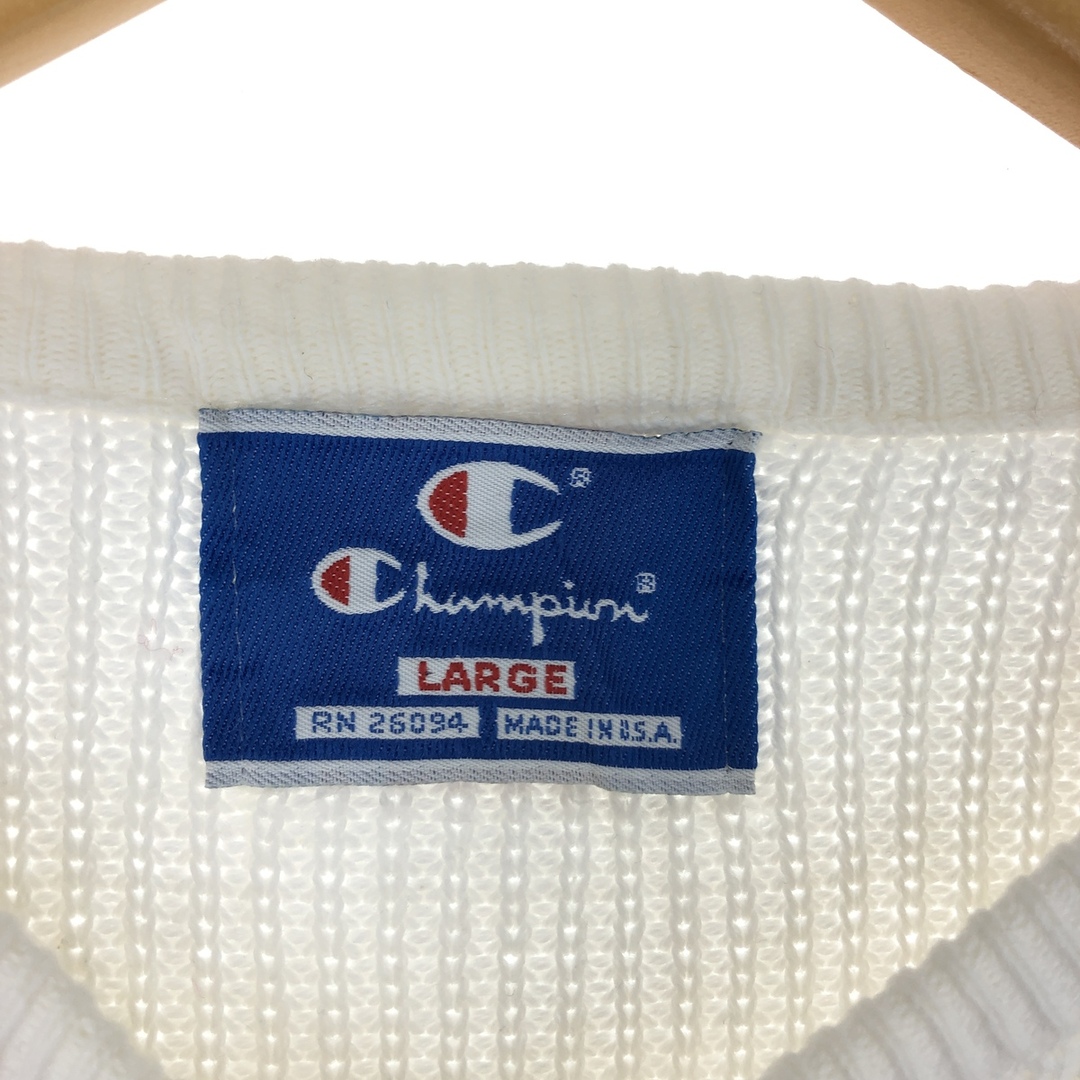 Champion(チャンピオン)の古着 90年代 チャンピオン Champion リブ編み コットンニットセーター USA製 メンズL ヴィンテージ /eaa399455 メンズのトップス(ニット/セーター)の商品写真