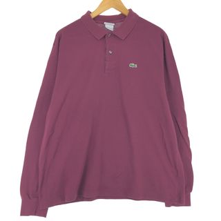 ラコステ(LACOSTE)の古着 00年代 ラコステ LACOSTE フランス企画 長袖 ポロシャツ 7 メンズXXL /eaa431415(ポロシャツ)