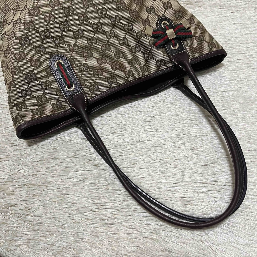 Gucci(グッチ)の745✨美品✨グッチ トートバッグ プリンシー GGキャンバス シェリー A4◎ レディースのバッグ(トートバッグ)の商品写真