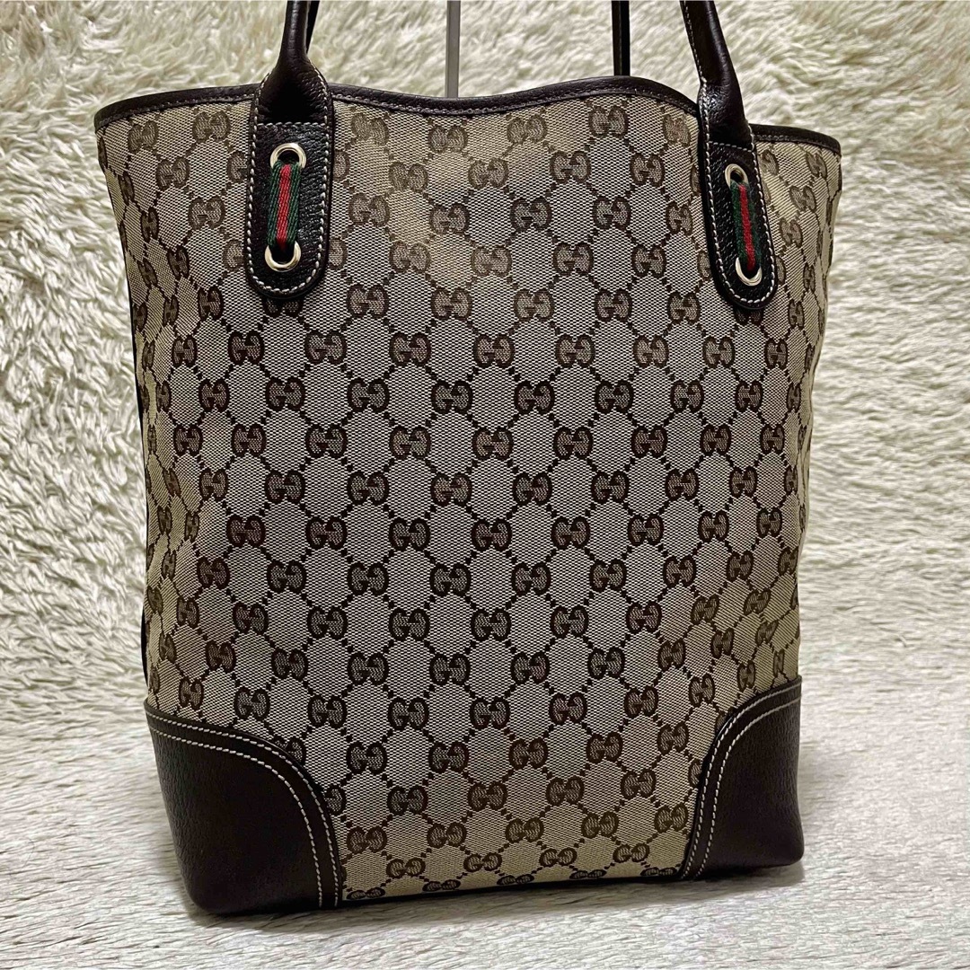 Gucci(グッチ)の745✨美品✨グッチ トートバッグ プリンシー GGキャンバス シェリー A4◎ レディースのバッグ(トートバッグ)の商品写真