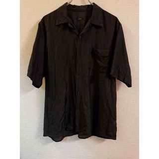 コモリ(COMOLI)のCOMOLI コモリ ウールシルク 半袖オープンカラーシャツ CHARCOAL(シャツ)