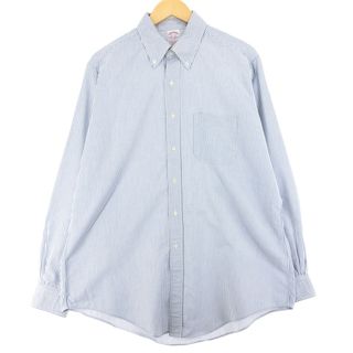 ブルックスブラザース(Brooks Brothers)の古着 60年代 ブルックスブラザーズ Brooks Brothers Est.1818 長袖 ボタンダウンストライプシャツ USA製 メンズL /eaa433896(シャツ)