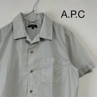 アーペーセー(A.P.C)の美品 90s A.P.C 半袖オープンカラーシャツ 総柄 幾何学模様(シャツ)