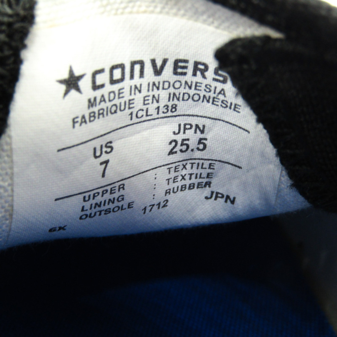 CONVERSE(コンバース)のコンバース スリッポンスニーカー ジャックパーセル 1CL138 靴 シューズ 黒 メンズ 25.5サイズ ブラック CONVERSE メンズの靴/シューズ(スリッポン/モカシン)の商品写真