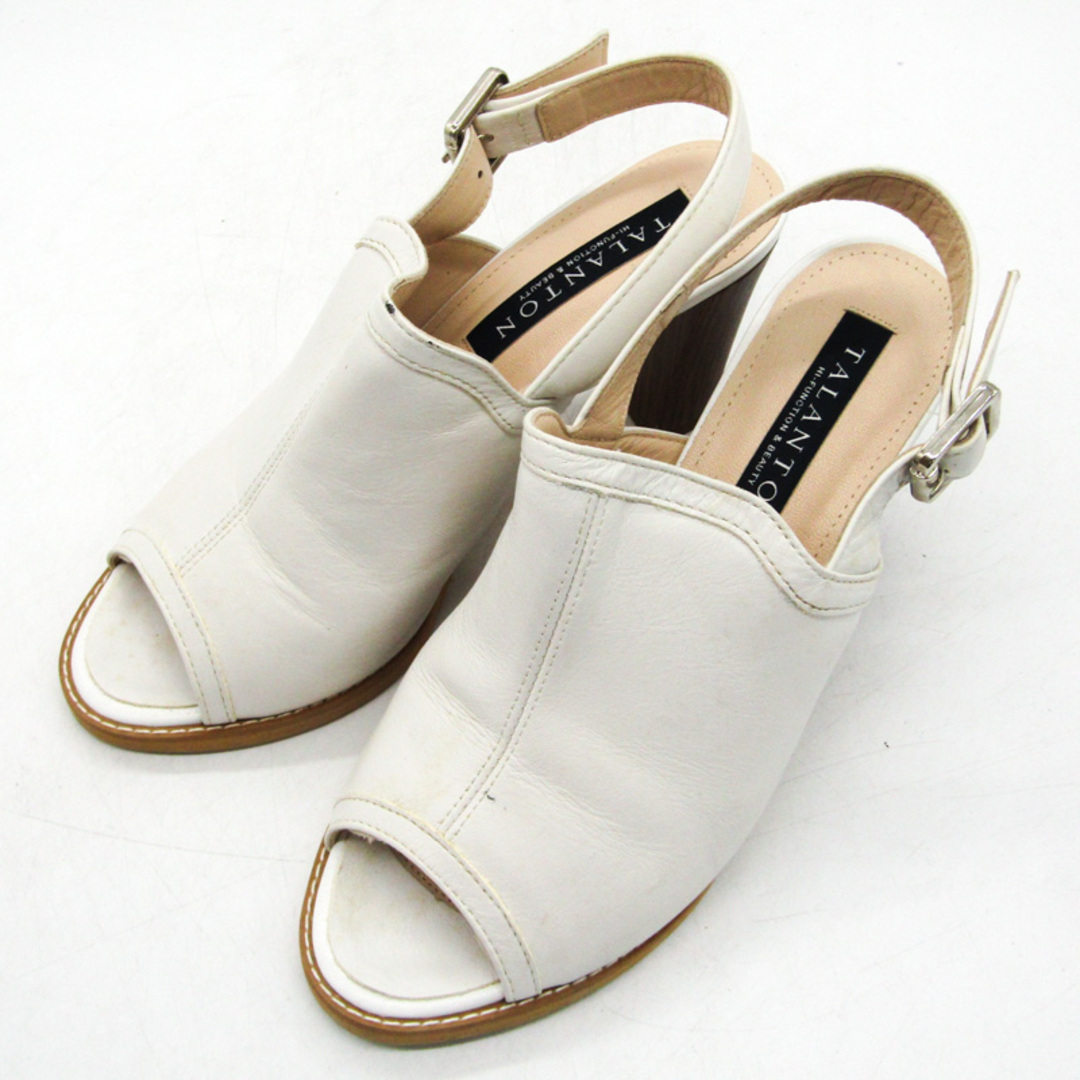 タラントンバイダイアナ サンダル ハイヒール ブランド 靴 シューズ 日本製 白 レディース 24.5サイズ ホワイト TALANTON by DIANA レディースの靴/シューズ(サンダル)の商品写真