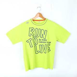 ニューバランス(New Balance)のニューバランス 半袖TシャツグラフィックTスポーツウエアネオンカラー メンズ Mサイズ 黄緑 NEW BALANCE(Tシャツ/カットソー(半袖/袖なし))