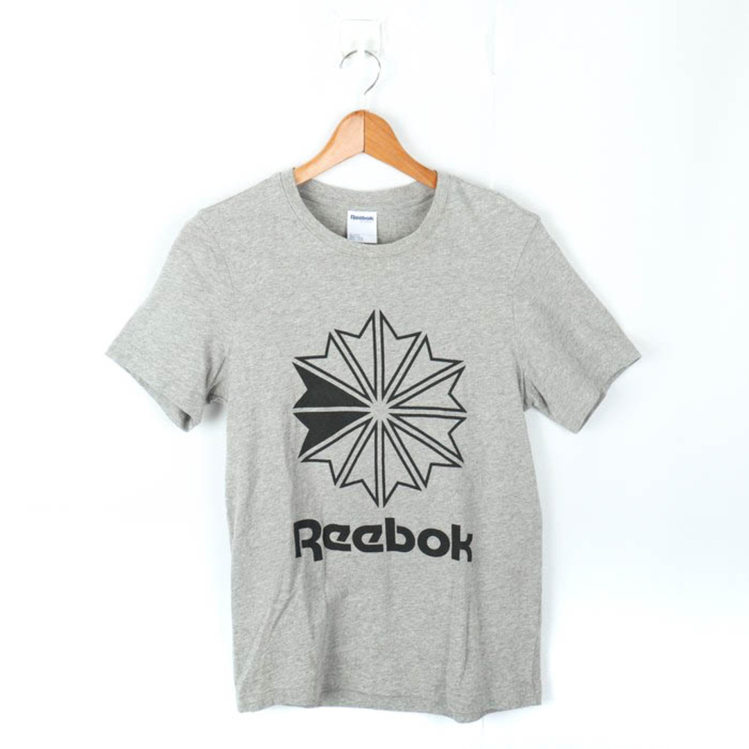 Reebok(リーボック)のリーボック 半袖Tシャツ ロゴT クラシック スポーツウエア コットン メンズ Sサイズ グレー×黒 Reebok メンズのトップス(Tシャツ/カットソー(半袖/袖なし))の商品写真