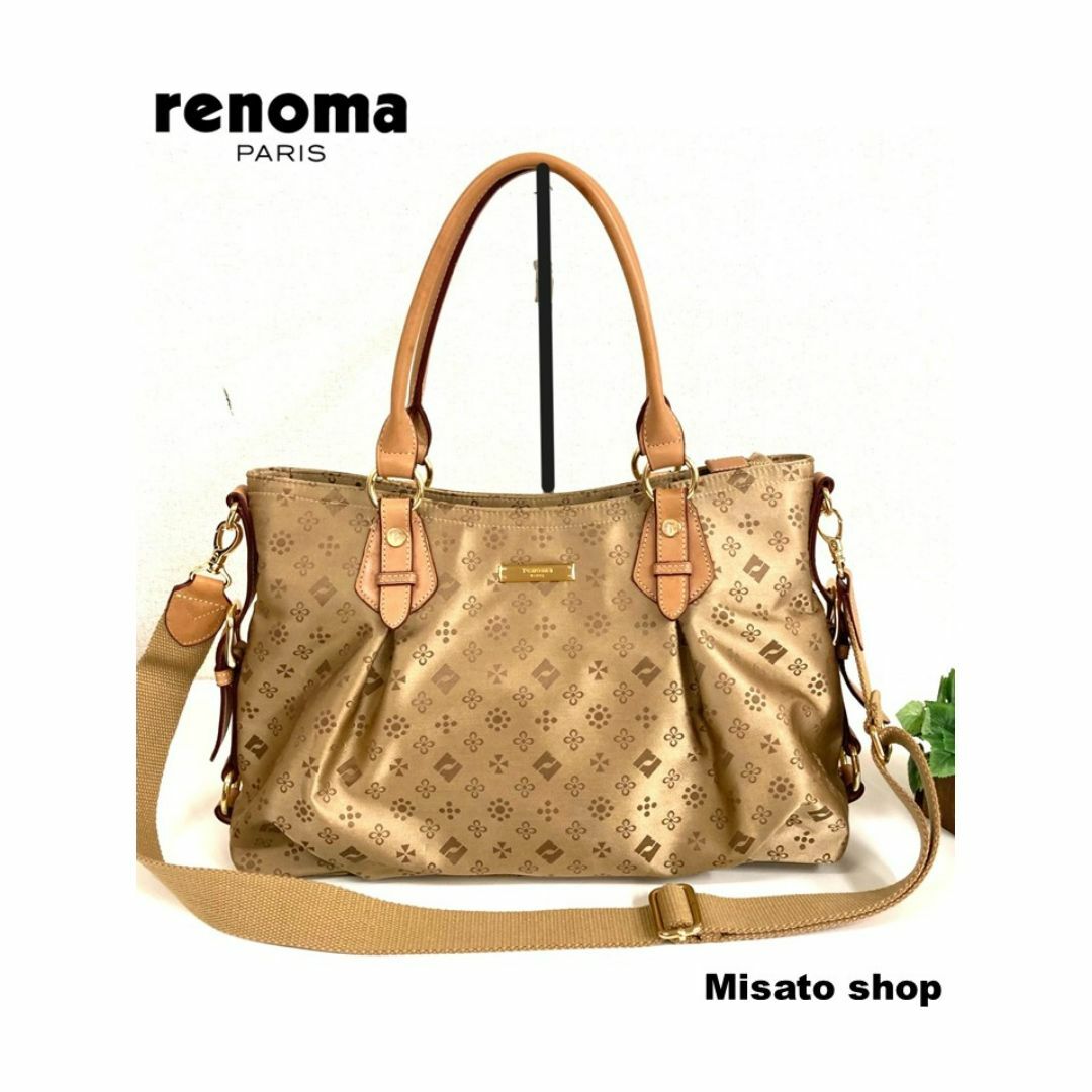 RENOMA(レノマ)の★renoma★ レノマパリス モノグラム トートバッグ ショルダーバッグ 本革 レディースのバッグ(ショルダーバッグ)の商品写真