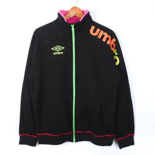 アンブロ ジップアップジャージ ロゴプリント スポーツウエア メンズ Lサイズ ブラック UMBRO(ジャージ)