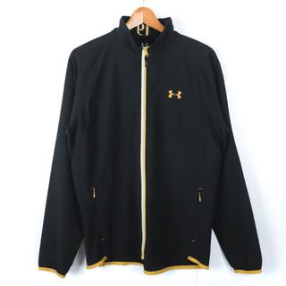 アンダーアーマー ジップアップジャージ ロゴプリント スポーツウエア メンズ MDサイズ ブラック UNDER ARMOUR(ジャージ)