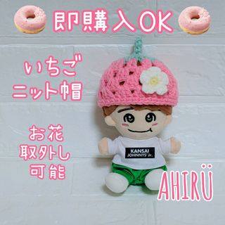 即購入⭕⏰ハンドメイド なにわ男子 ちびぬいサイズ いちご ニット帽 PK(その他)