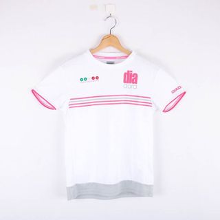 ディアドラ 半袖Tシャツ トップス カットソー スポーツウエア ジムウエア レディース Lサイズ ホワイト Diadora