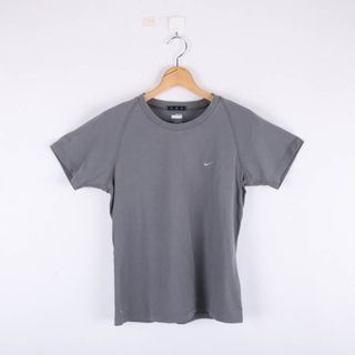 ナイキ(NIKE)のナイキ 半袖Tシャツ トップス FITDRY スポーツウエア ジムウエア レディース Lサイズ グレー NIKE(Tシャツ(半袖/袖なし))