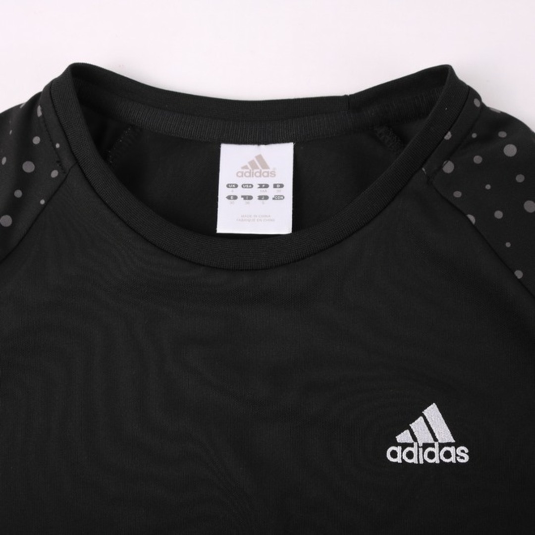 adidas(アディダス)のアディダス 半袖Tシャツ トップス カットソー スポーツウエア ジムウエア レディース Sサイズ ブラック adidas レディースのトップス(Tシャツ(半袖/袖なし))の商品写真