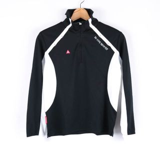 ルコックスポルティフ(le coq sportif)のルコックスポルティフ 長袖Ｔシャツ トップス カットソー ジップ スポーツウエア レディース Mサイズ ブラック le coq sportif(Tシャツ(長袖/七分))