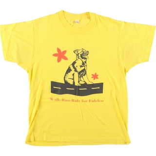 スクリーンスターズ(SCREEN STARS)の古着 90年代 スクリーンスターズ SCREEN STARS 犬柄 アニマルTシャツ USA製 メンズS /eaa436244(Tシャツ(半袖/袖なし))