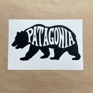 パタゴニア(patagonia)のPatagonia パタゴニア ステッカー◆クマ◆15㎝◆マットブラック◆黒◆(その他)