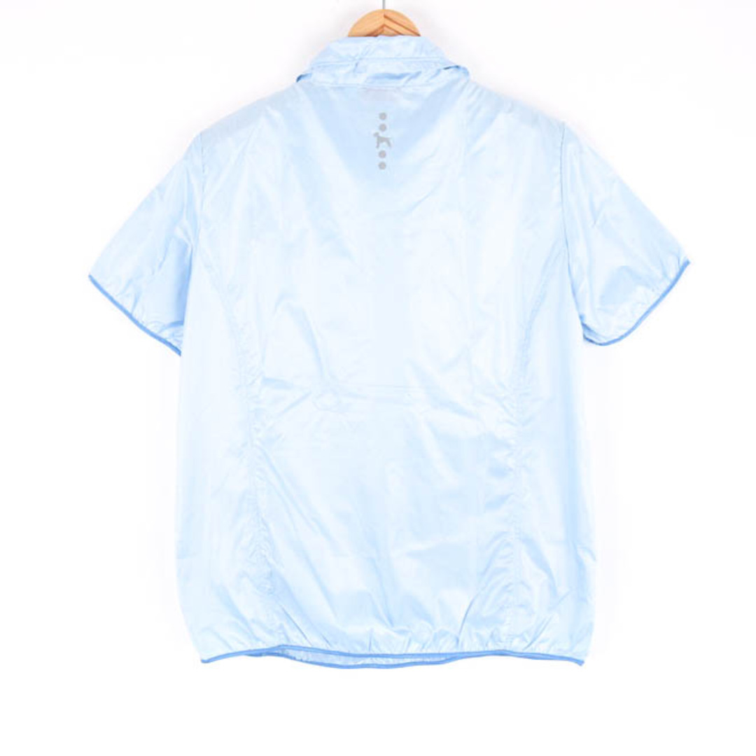 ウィッテム ナイロンジャケット 半袖 Tシャツ スポーツウエア ジムウエア トップス レディース Mサイズ ブルー HUITIEME レディースのジャケット/アウター(ナイロンジャケット)の商品写真