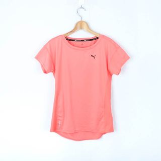 プーマ(PUMA)のプーマ 半袖Tシャツ トップス カットソー スポーツウエア ジムウエア レディース Mサイズ ピンク PUMA(Tシャツ(半袖/袖なし))