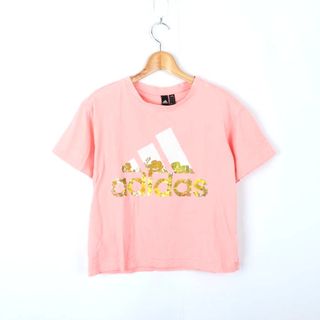 アディダス(adidas)のアディダス 半袖Tシャツ トップス カットソー スポーツウエア ジムウエア レディース Mサイズ ピンク adidas(Tシャツ(半袖/袖なし))