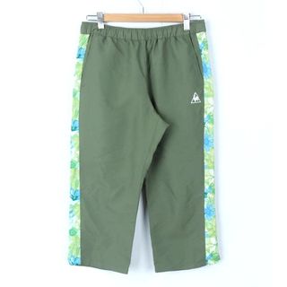 ルコックスポルティフ(le coq sportif)のルコックスポルティフ クロップドパンツ ナイロン ウエストゴム スポーツウエア レディース Lサイズ カーキ le coq sportif(クロップドパンツ)