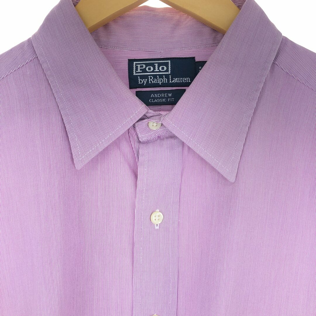 Ralph Lauren(ラルフローレン)の古着 ラルフローレン Ralph Lauren POLO by Ralph Lauren 長袖 ストライプシャツ メンズXL /eaa433677 メンズのトップス(シャツ)の商品写真