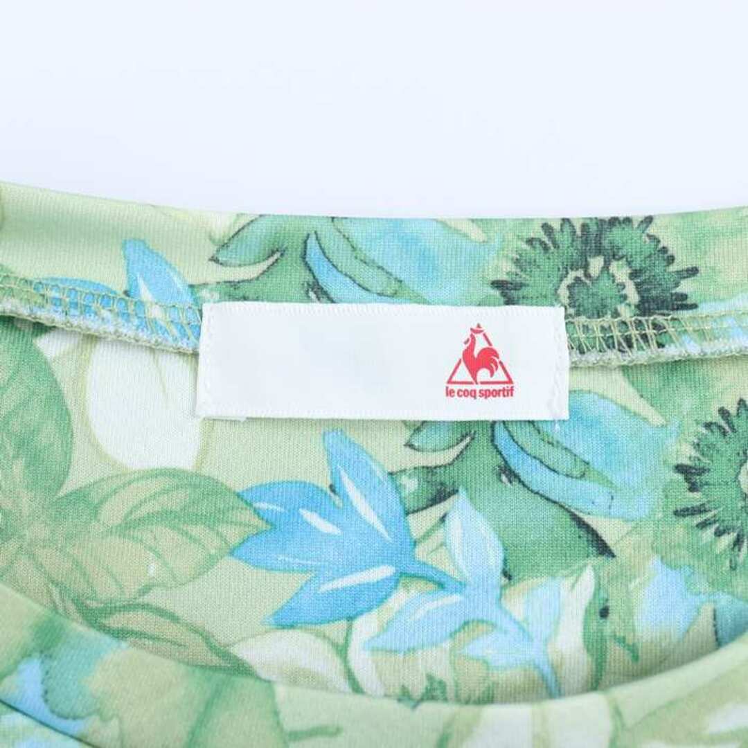 le coq sportif(ルコックスポルティフ)のルコックスポルティフ 半袖Tシャツ トップス カットソー スポーツウエア 花柄 レディース Lサイズ グリーン ブルー le coq sportif レディースのトップス(Tシャツ(半袖/袖なし))の商品写真