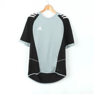 アディダス(adidas)のアディダス 半袖Tシャツ トップス カットソー スポーツウエア ジムウエア レディース Lサイズ グレー ブラック adidas(Tシャツ(半袖/袖なし))