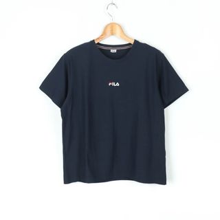 フィラ(FILA)のフィラ 半袖Tシャツ トップス カットソー スポーツウエア ジムウエア レディース Lサイズ ネイビー FILA(Tシャツ(半袖/袖なし))