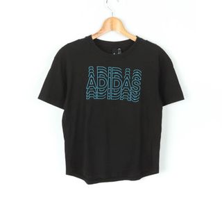 アディダス(adidas)のアディダス 半袖Tシャツ トップス カットソー スポーツウエア ジムウエア レディース Mサイズ ブラック adidas(Tシャツ(半袖/袖なし))