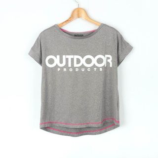 アウトドア(OUTDOOR)のアウトドア 半袖Tシャツ トップス カットソー スポーツウエア ジムウエア レディース Mサイズ グレー OUTDOOR(Tシャツ(半袖/袖なし))