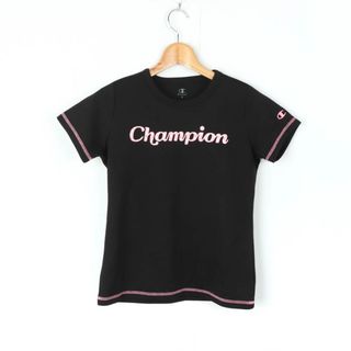 チャンピオン(Champion)のチャンピオン 半袖Tシャツ トップス カットソー スポーツウエア ジムウエア レディース Mサイズ ブラック Champion(Tシャツ(半袖/袖なし))