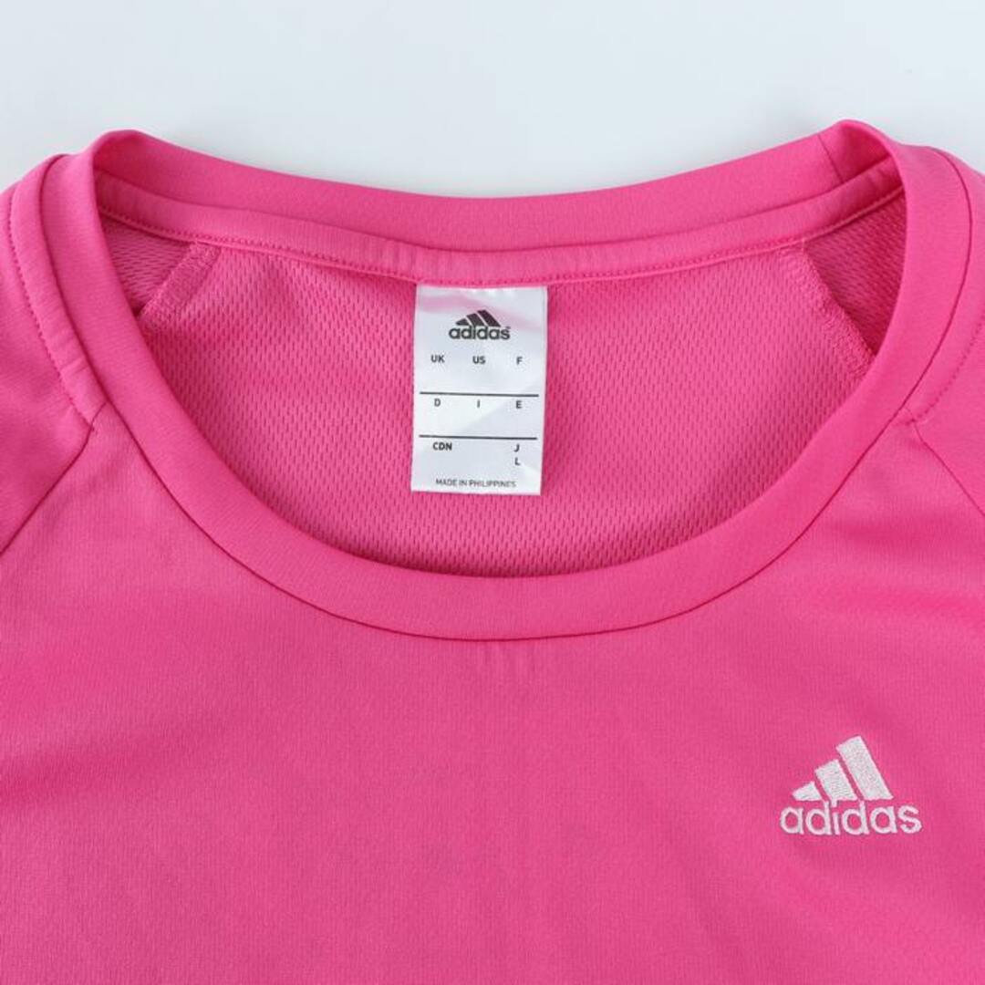 adidas(アディダス)のアディダス 長袖Tシャツ トップス カットソー スポーツウエア ジムウエア レディース Lサイズ ピンク adidas レディースのトップス(Tシャツ(長袖/七分))の商品写真