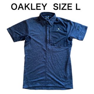 オークリー(Oakley)のOAKLEY オークリー 半袖ポロシャツ ゴルフウェア スカル ブラック系 L(ウエア)