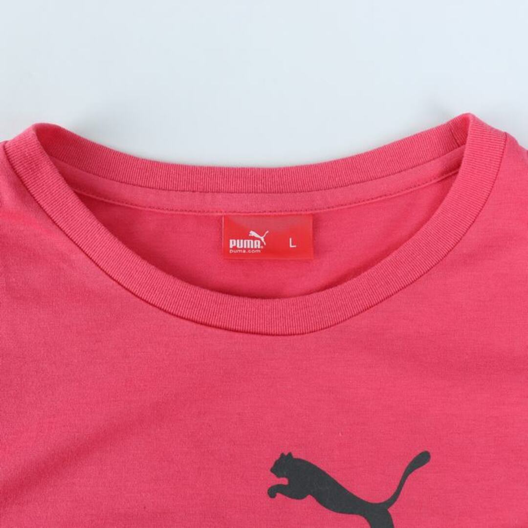 PUMA(プーマ)のプーマ 半袖Tシャツ トップス カットソー スポーツウエア ジムウエア レディース Lサイズ ピンク PUMA レディースのトップス(Tシャツ(半袖/袖なし))の商品写真