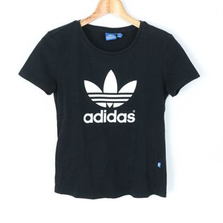 アディダス(adidas)のアディダス 半袖Tシャツ トップス カットソー スポーツウエア ジムウエア レディース Lサイズ ブラック adidas(Tシャツ(半袖/袖なし))