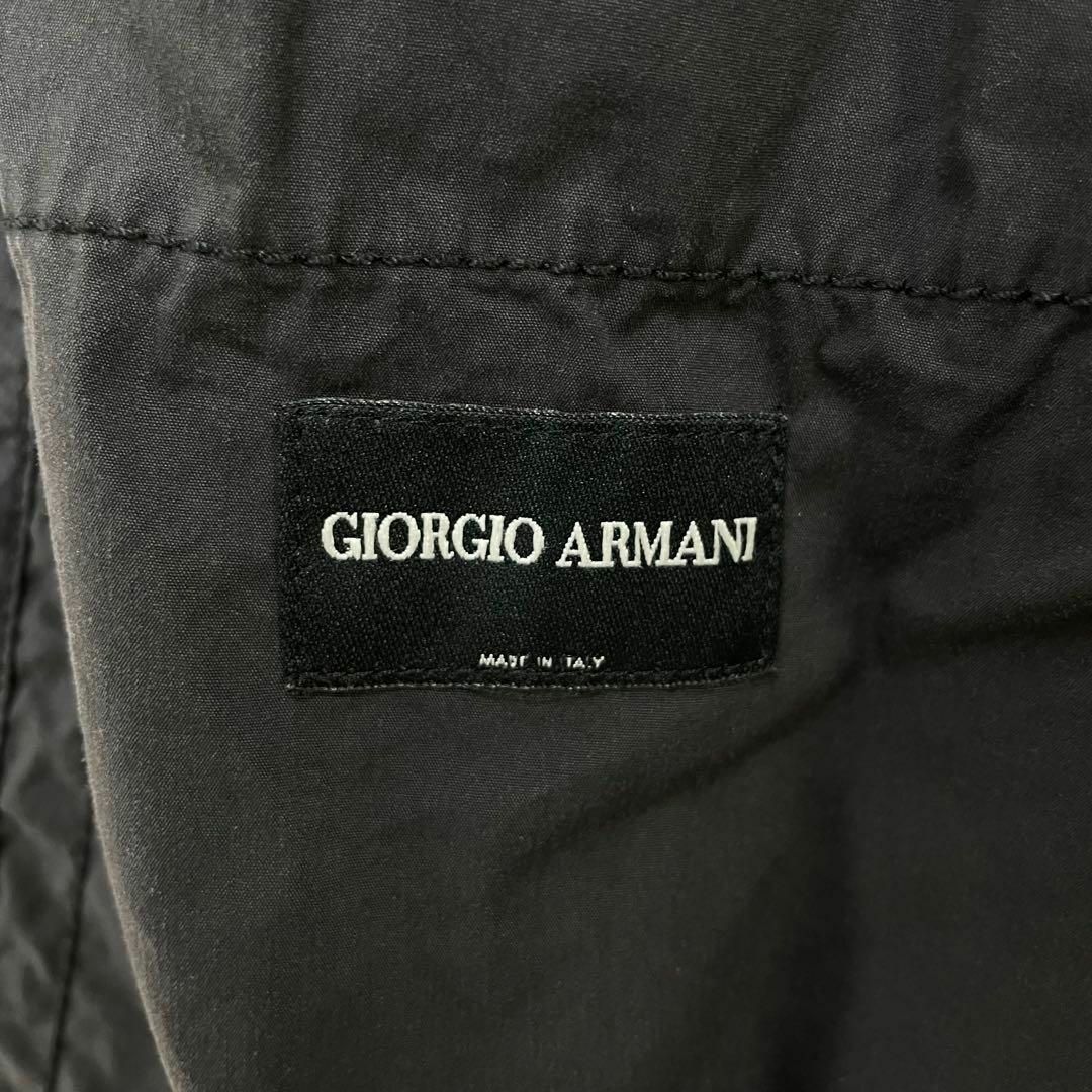 Giorgio Armani(ジョルジオアルマーニ)のイタリア製 ジョルジオ アルマーニ ナイロンジャケット 48 薄手 90s 墨黒 メンズのジャケット/アウター(ブルゾン)の商品写真