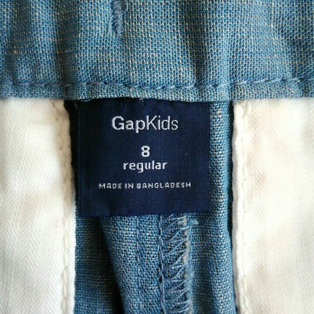 GAP Kids(ギャップキッズ)の値下げ☆GapKids☆新品☆コットンリネンパンツ/8☆173 キッズ/ベビー/マタニティのキッズ服男の子用(90cm~)(パンツ/スパッツ)の商品写真